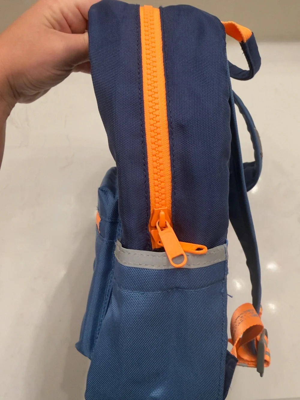 Pottery Barn Kids Blue/Navy/Orange Astor Small Backpack